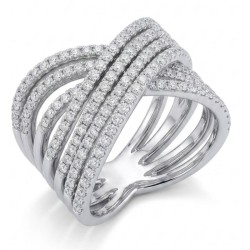 Bague Croisée en Argent 925